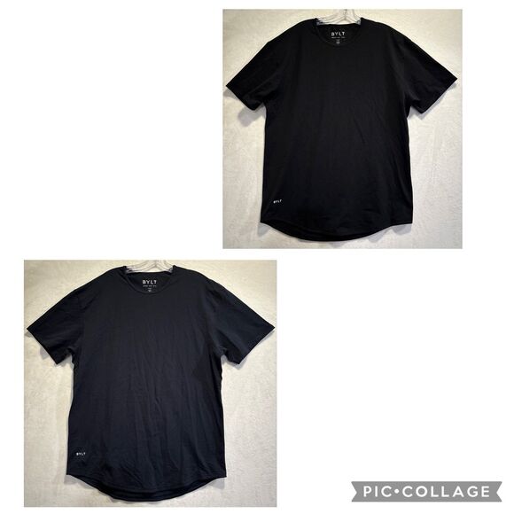 Bylt Men's Drop Cut Lux Shirt Short Sleeve Athletic Tee XL Blue Black Lot of 2 - Picture 1 of 11